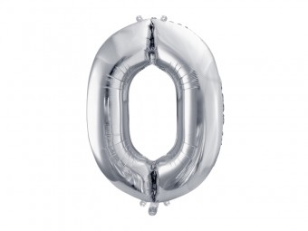 Balon Argintiu 86 cm Cifra 0