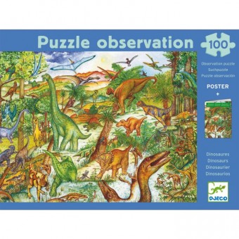 Puzzle observație Dinozauri 100 pcs