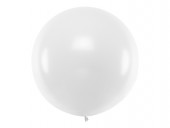 Balon rotund 1 m, Alb Pastel