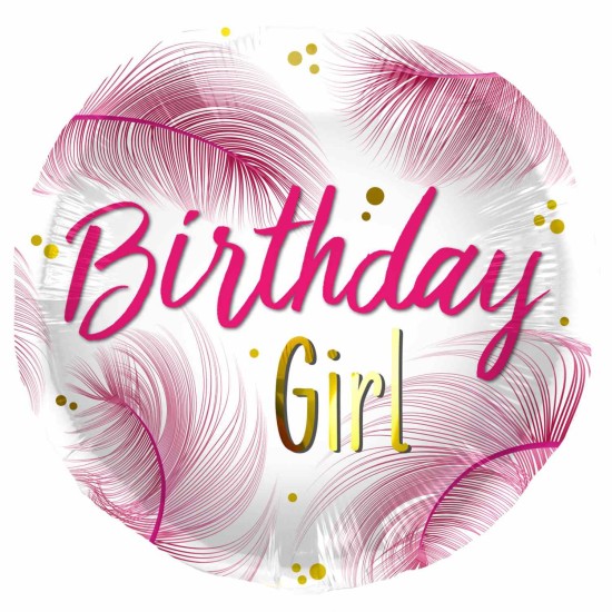 Balon Heliu - Girl Feathers - Folat
