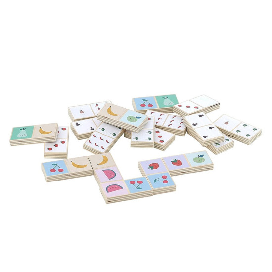 Joc domino reversibil din lemn - Fructe si Legume - Vilac