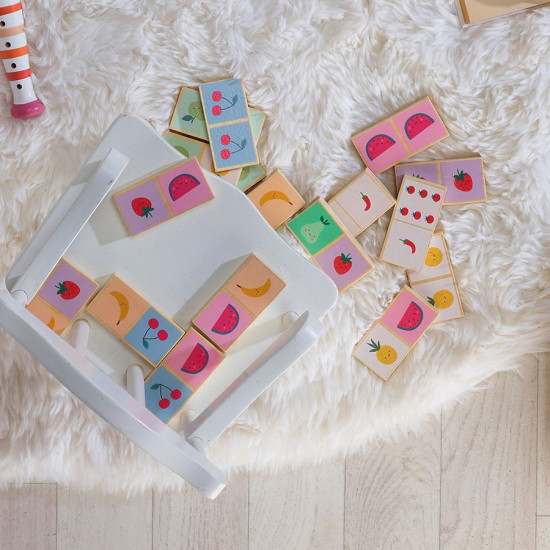 Joc domino reversibil din lemn - Fructe si Legume - Vilac