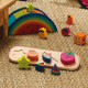 Puzzle incastrat din lemn - 1,2,3,4 Fructe - Vilac Puzzle incastrat din lemn - 1,2,3,4 Fructe - Vilac