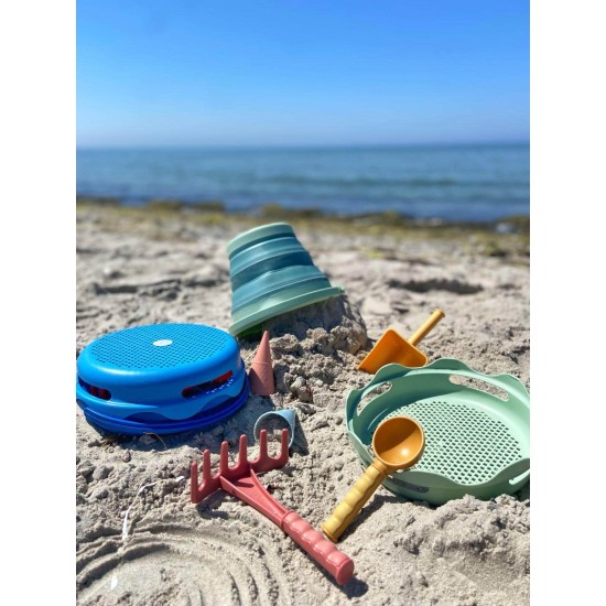 Set Jucarii pentru Nisip 7in1 - Verde - CompacToys Set Jucarii pentru Nisip 7in1 - Verde - CompacToys