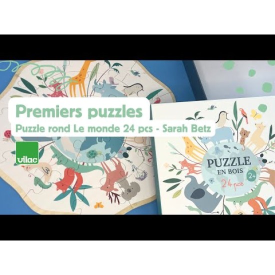 Puzzle lemn - In jurul lumii - Sarah Betz - Vilac Puzzle lemn - In jurul lumii - Sarah Betz - Vilac