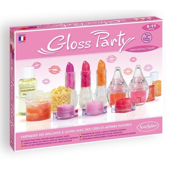 Gloss Party - Kit de realizat strugurel natural de buze - Sentosphere