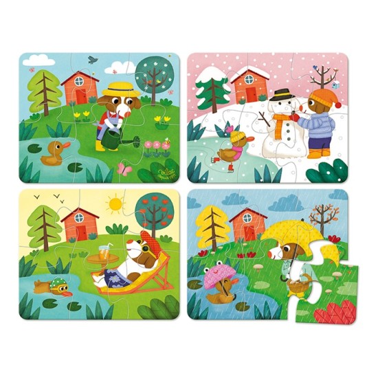 4 Puzzle - Anotimpuri 6 pcs