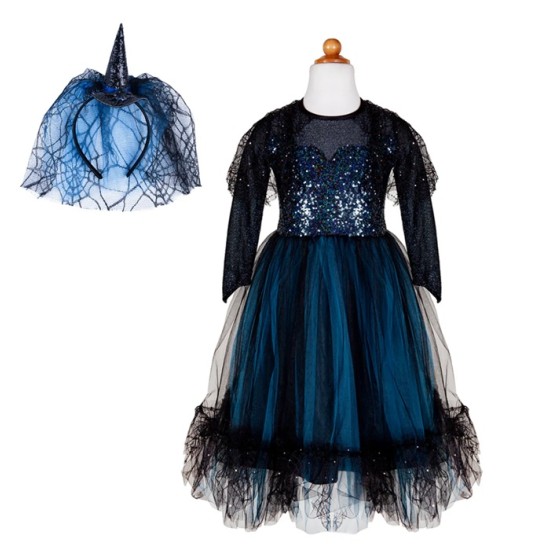 Costum vrajitoare Halloween fete 5/6 ani - Rochie Luna - Great Pretenders