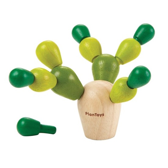 Mini joc de echilibru si indemanare - Cactus din lemn - Plan Toys