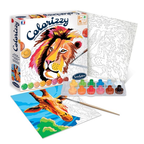 Kit creativ pictura pe numere - Colorizzy Savana - Sentosphere