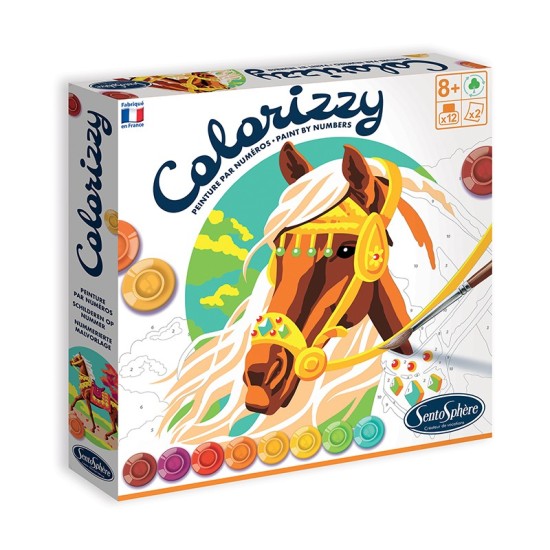 Kit creativ pictura pe numere - Colorizzy Cai - Sentosphere