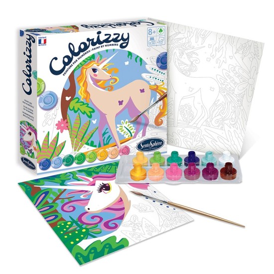 Kit creativ pictura pe numere - Colorizzy Unicorni - Sentosphere