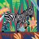 Kit creativ pictura pe numere - Colorizzy Zebra si Leopard - Sentosphere