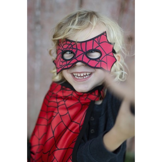 Costum paianjen/liliac copii 3-4 ani - Pelerina reversibila si masca Spider - Great Pretenders