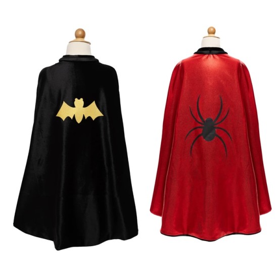 Costum paianjen/liliac pentru copii 5/6 ani - Pelerina reversibila Spider Bat - Great Pretenders