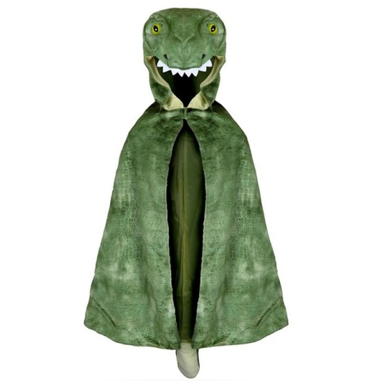 Costum dinozaur T-Rex copii 4/5 ani - Pelerina cu gluga - Great Pretenders