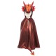 Costum dragon rosu copii 4/5 ani - Pelerina Dragon Ruby Metalic - Great Pretenders