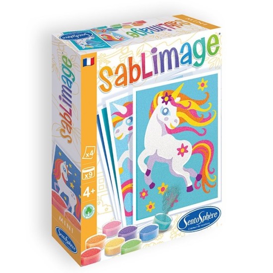 Kit creativ cu nisip colorat - Mini Sablimage Unicorni - Sentosphere