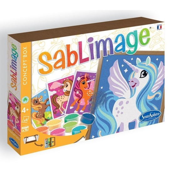 Kit creativ cu nisip colorat - Sablimage Unicorni - Sentosphere