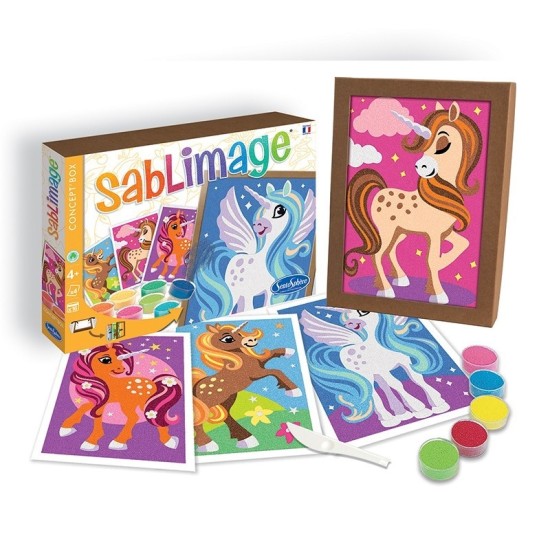 Kit creativ cu nisip colorat - Sablimage Unicorni - Sentosphere