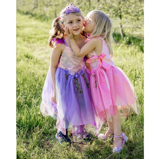 Costum zana cu paiete roz 3/4 ani - Great Pretenders Costum zana cu paiete roz 3/4 ani - Great Pretenders