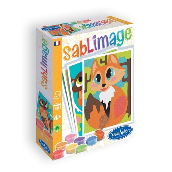 Kit creativ cu nisip - Mini Sablimage Animale din padure - Sentosphere