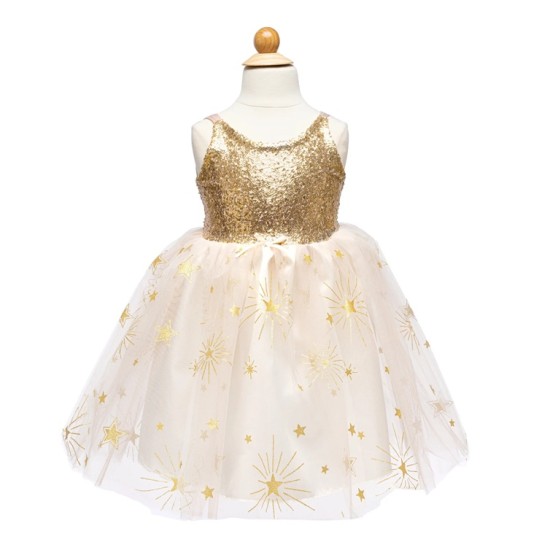 Rochie Aurie cu Stelute 3/4 ani - Great Pretenders Rochie Aurie cu Stelute 3/4 ani - Great Pretenders