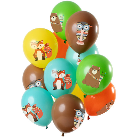 Set 12 Baloane din latex - Animal Forest 30cm - Folat