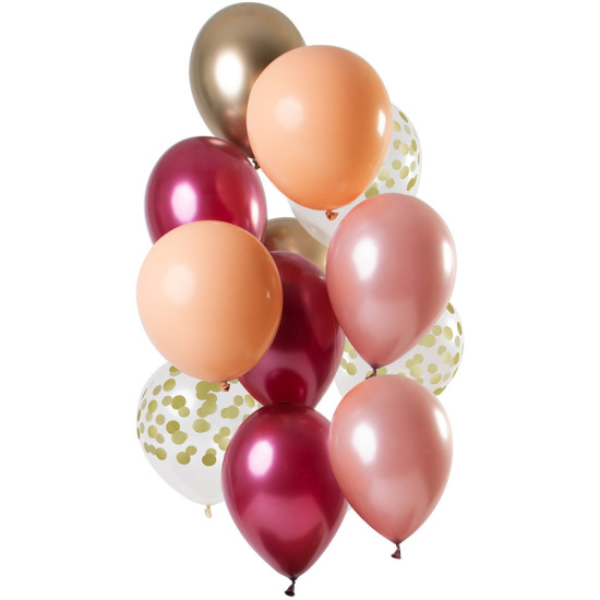 Set 12 Baloane din latex - Rich Ruby 30cm - Folat