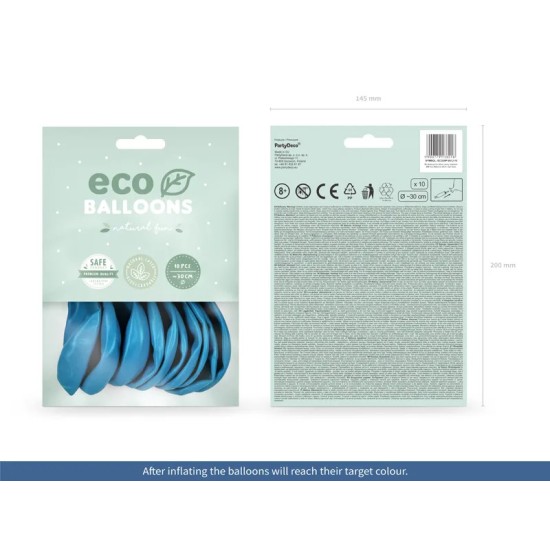 Set 10 Baloane din latex - ECO Albastru deschis - Party Deco Set 10 Baloane din latex - ECO Albastru deschis - Party Deco