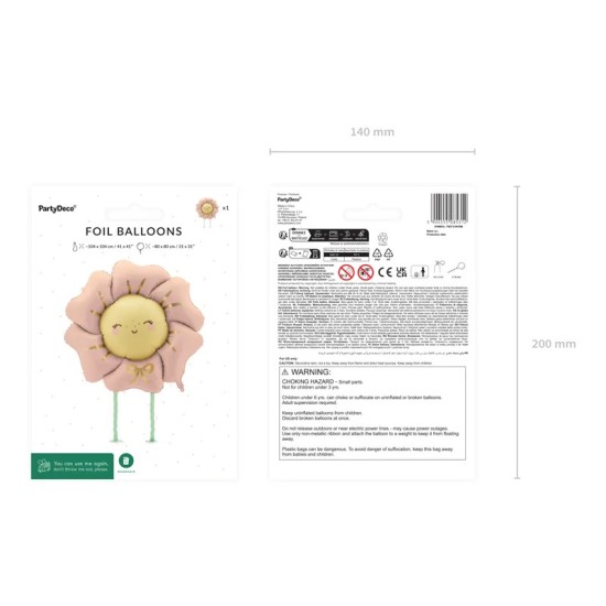 Balon Heliu - Floare 104x104 cm - Party Deco Balon Heliu - Floare 104x104 cm - Party Deco