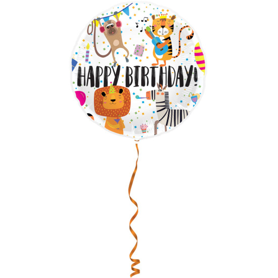 Balon Heliu - Happy Birthday Animale - Folat