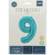 Balon Heliu Aqua Pastel Numar 9