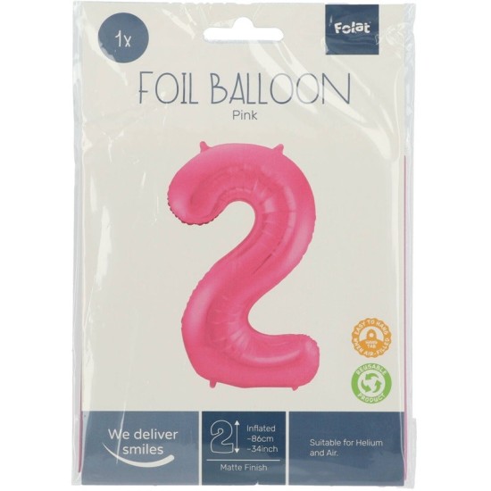 Balon Heliu Pink Pastel Numar 2