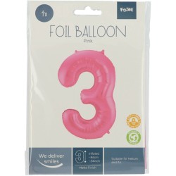 Balon Heliu Pink Pastel Numar 3