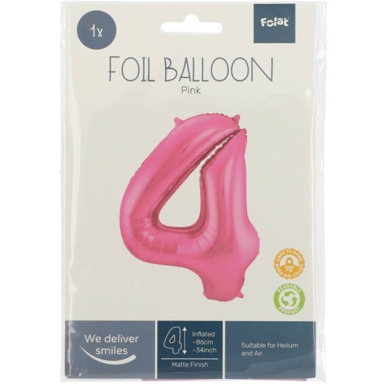 Balon Heliu Pink Pastel Numar 4