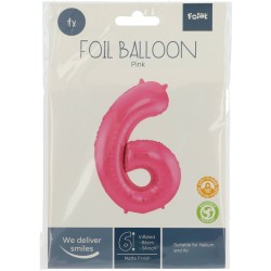 Balon Heliu Pink Pastel Numar 6