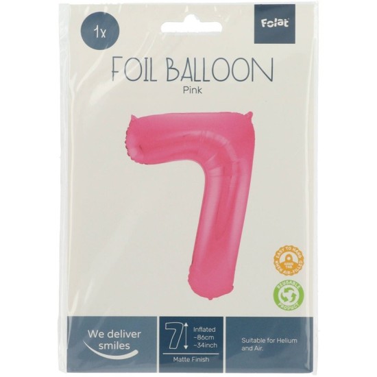 Balon Heliu Pink Pastel Numar 7