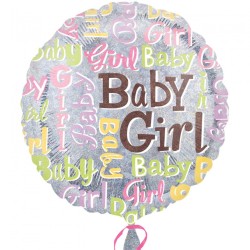 Balon Heliu Sclipici Baby Girl