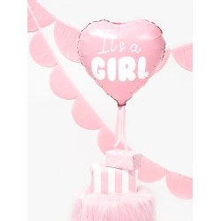 Balon Inima Roz It's A Girl 45 cm