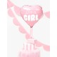 Balon Inima Roz It's A Girl 45 cm