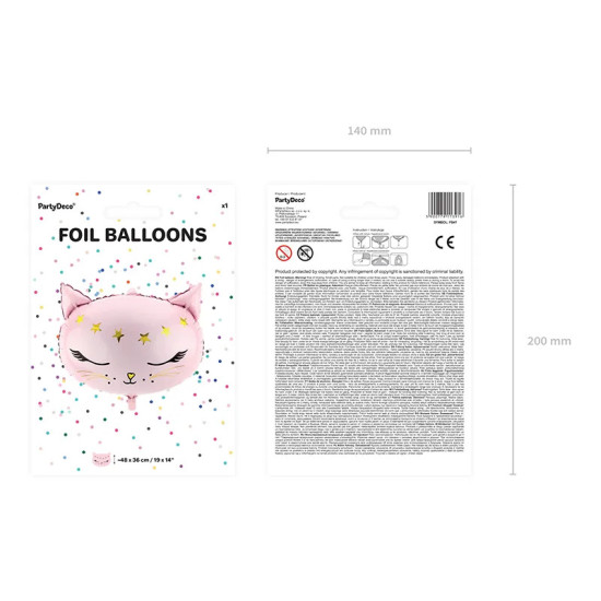 Balon Heliu - Pisica Roz - Party Deco