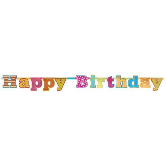 Banner Happy Birthday Holografic