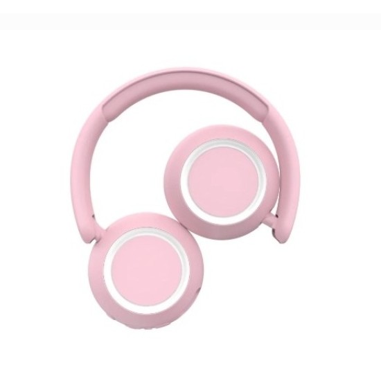 Casti Audio Wireless - Roz cu Lumini - Lalarma Casti Audio Wireless - Roz cu Lumini - Lalarma