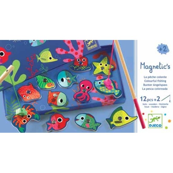 Joc de pescuit magnetic peşti colorați