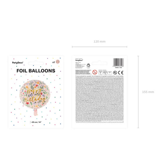 Balon Heliu - Happy Birthday Flori - Party Deco