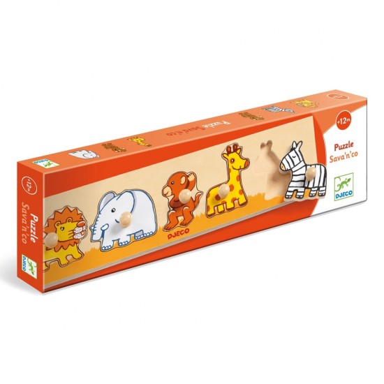 Puzzle cu buton Savana