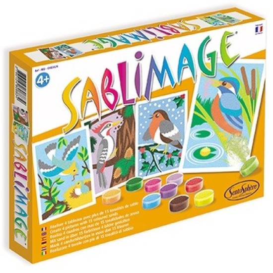 Kit creativ cu nisip colorat - Sablimage Pasari - Sentosphere