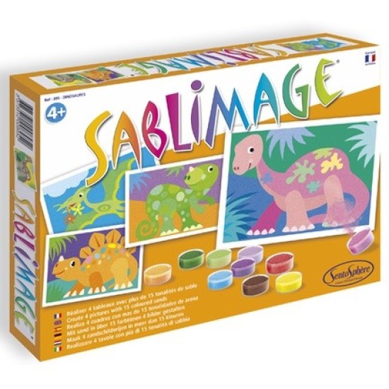 Kit creativ cu nisip colorat - Sablimage Dinozauri - Sentosphere