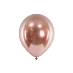 Set 10 baloane latex Glossy Rose Gold, 30 cm